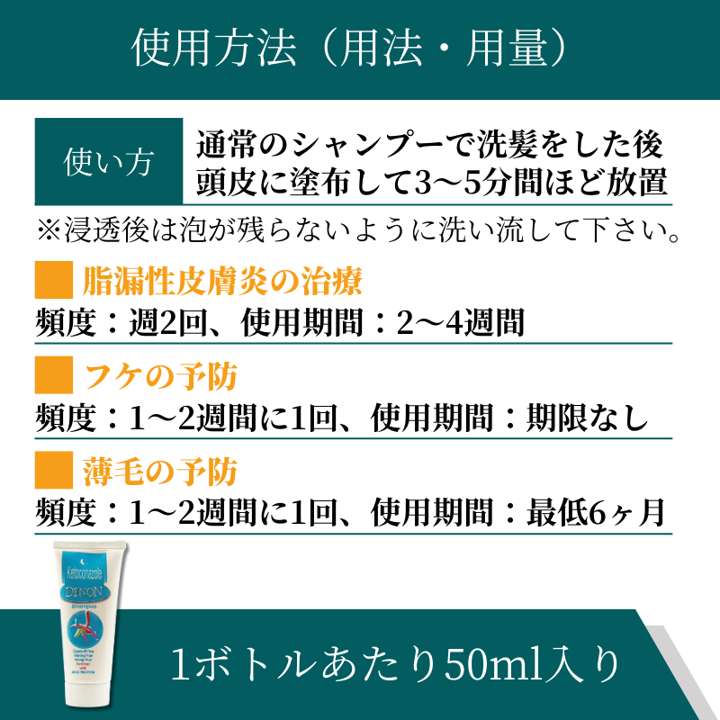 デノンシャンプー2%の使い方