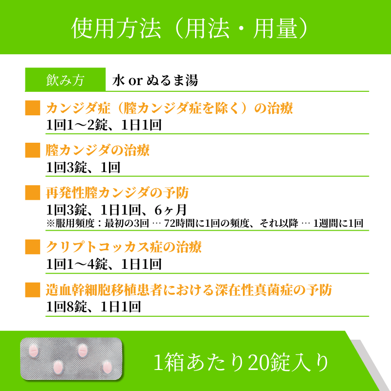 フォルカン50mgの使い方