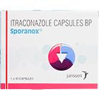 スポラノックス100mg(10錠)のパッケージ