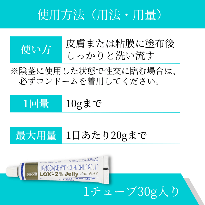 ロックスゼリー2%の使い方