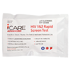 HIV（エイズ）検査キットの包装袋の表面