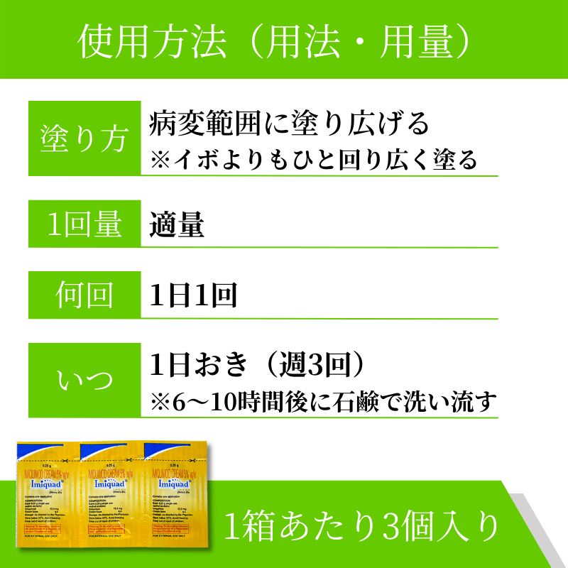 イミキアドクリームの使い方