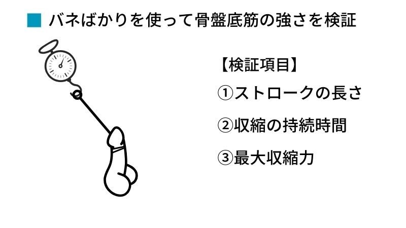 バネばかりを使ってPC筋の強さを検証
