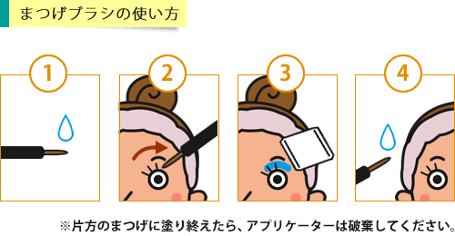 まつげブラシの使い方