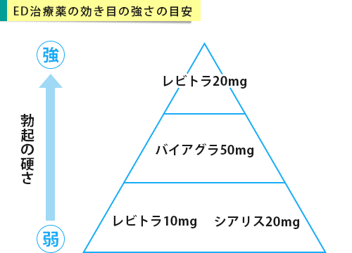 ED治療薬の勃起硬度の目安